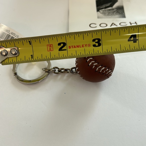 NWT COACH Baseball Keychain Fob Charm-Real
Leather FS7377 - Picture 4 of 5